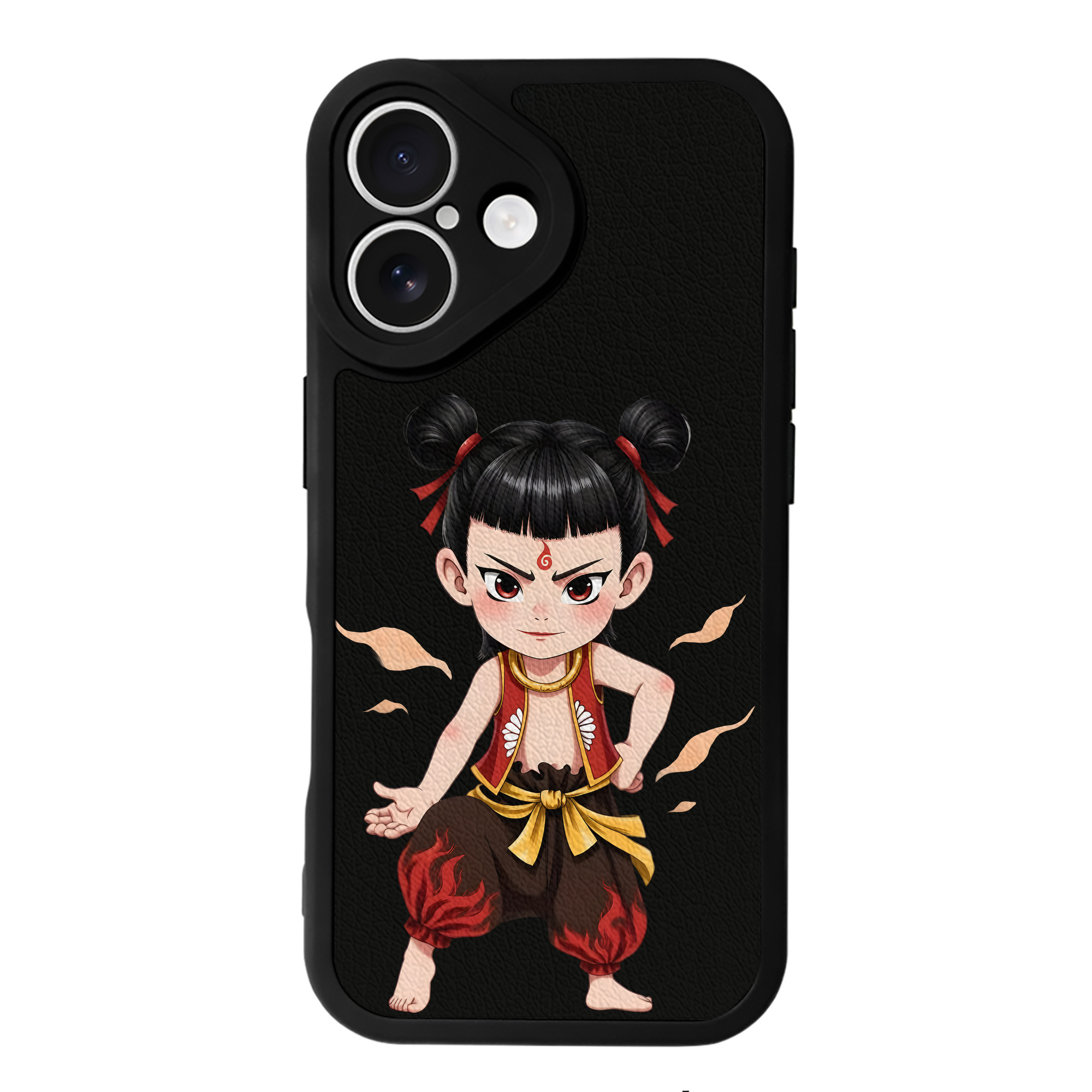 （画像用） Ne Zha 2 ナタ 魔童の大暴れ 【iPhone 16シリーズ対応】シリコンスマホケース（レザー調） 材質：シリコン